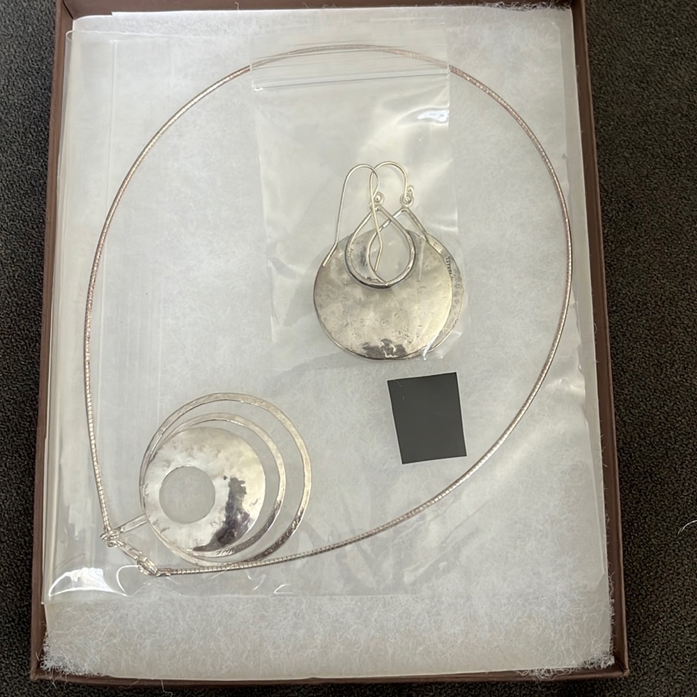 NWT Silpada silver earrings/necklace set